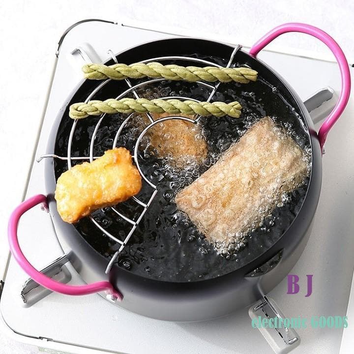 Mini Fritadeira Que Economiza Óleo-Filtro Conveniente 2 Em 1 Para Cozinhar Casa