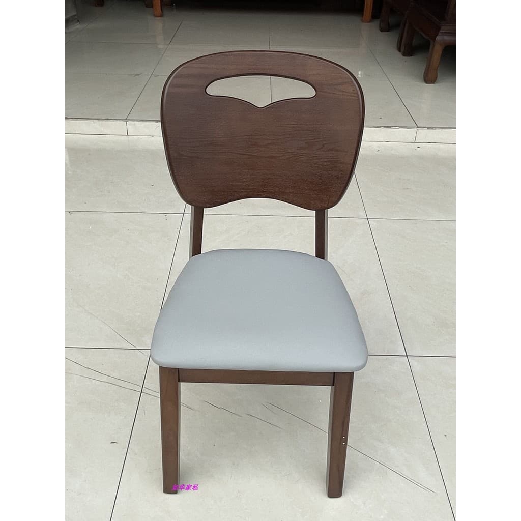 Novo estilo cadeira de jantar de madeira maciça novo saco macio chinês cadeira de jantar moderno Log cadeira encosto dom