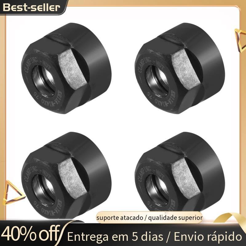 4 Pces ER11-A Tipo M14 Rosca Pinça Fixação Porcas Sextavadas , Para Torno De Suporte De Mandril De Fresagem CNC