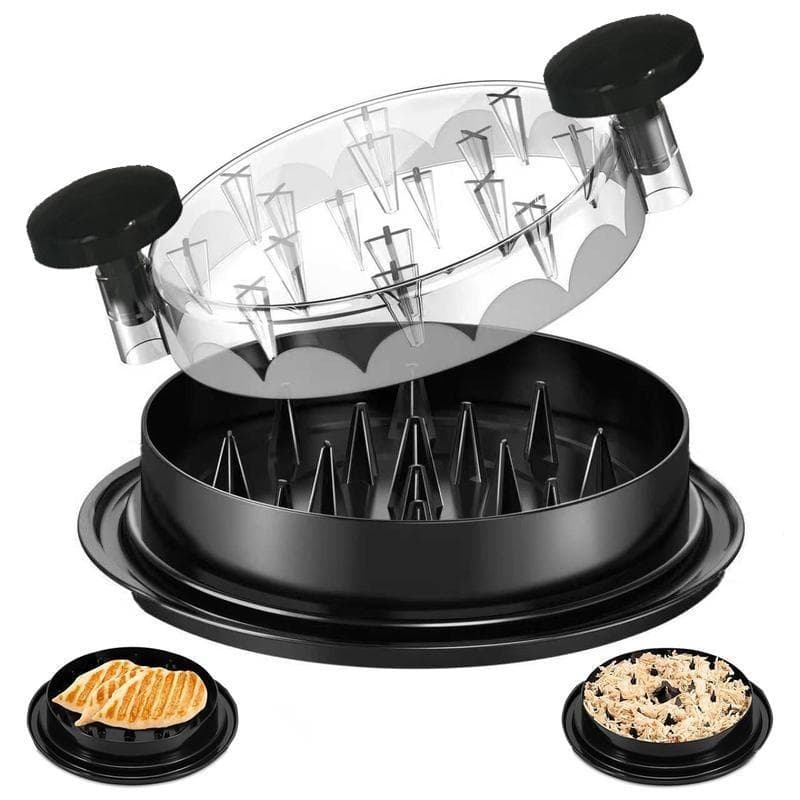 Desfiador de Frango, Ferramenta para Desfiar Peito de Frango, Desfiador de Carne Cozida com Tampa Transparente, Design E