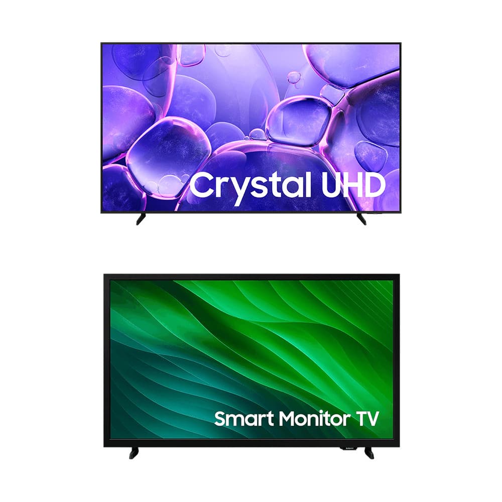 TV Samsung Smart 85 polegadas UHD 4K e Monitor TV 32 polegadas HD