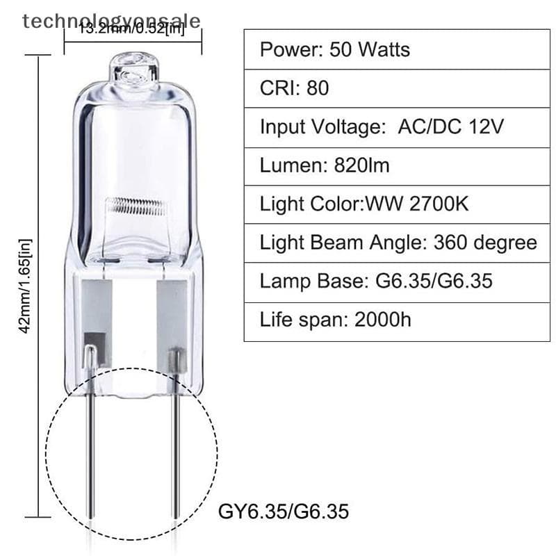 [Tecnologia] 5 Unidades G6.35 12V Lâmpada Halógena 20W 35W 50W LED Lâmpadas Halógenas Ecológicas Para Iluminação De Fogã