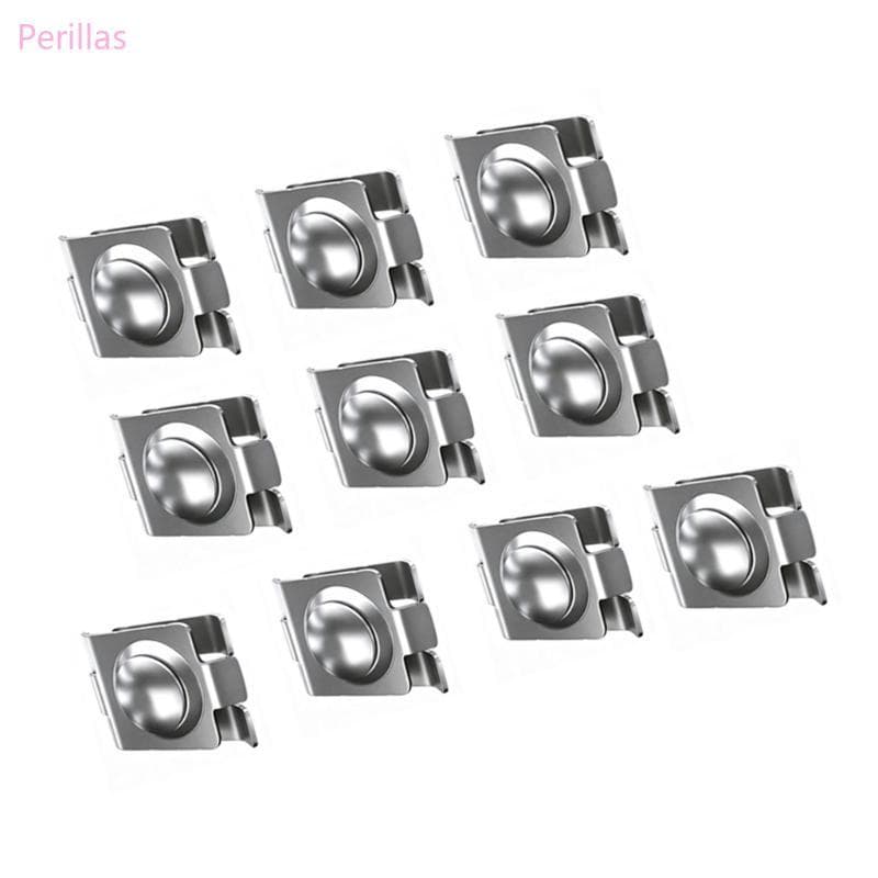 Perillas 10 Unidades Conector Forte De Cerca De Aço 304 Para Painel De Malha De Trilho Duplo