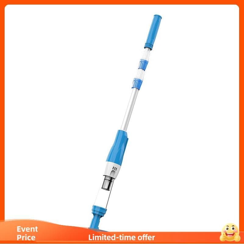 Aspirador de piscina portátil sem fio, azul e branco, oferta por tempo limitado.