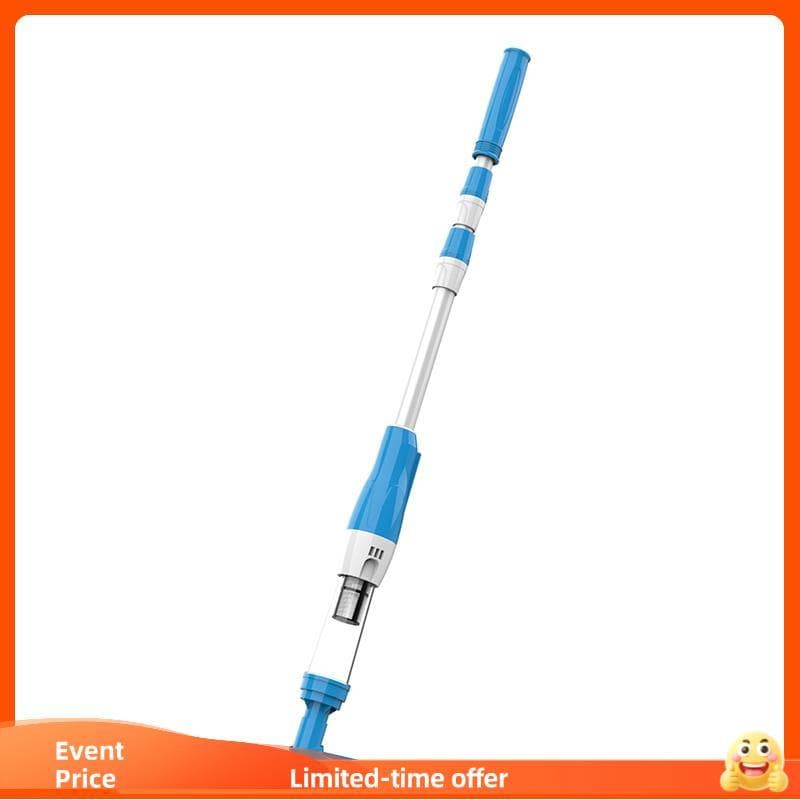 Aspirador de piscina portátil em 1 azul e branco, ideal para piscinas pequenas.