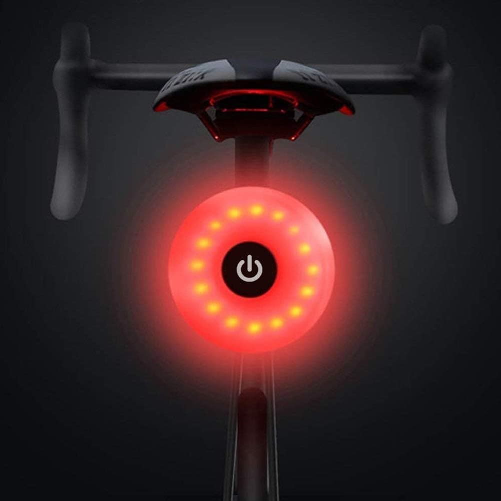 Lanterna Traseira para Bicicleta WASAGA, Luz Traseira LED Esportiva Recarregável por USB, Lanterna Traseira de Bicicleta