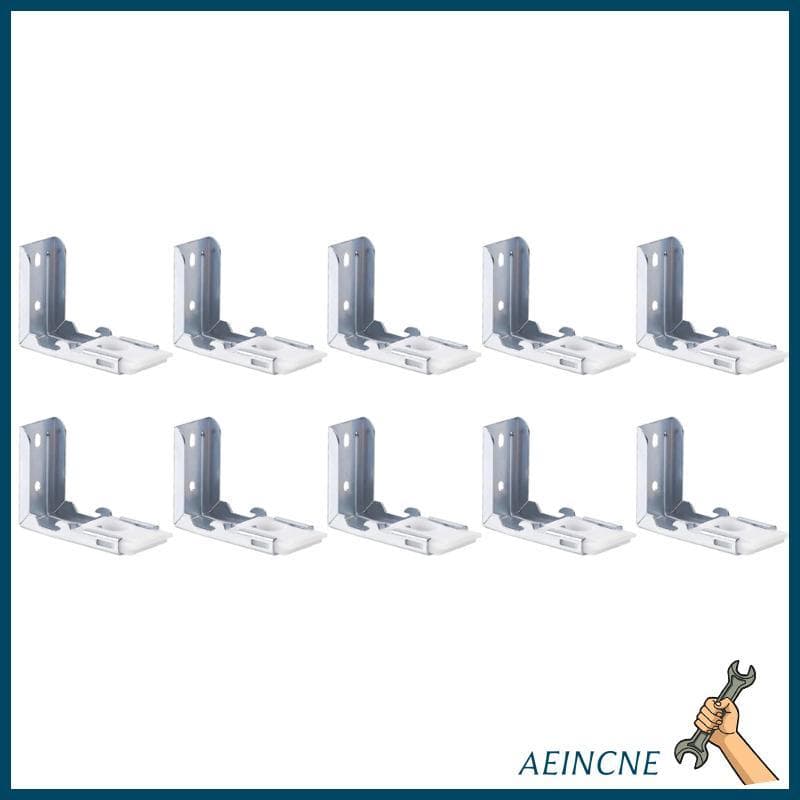 Suportes de montagem cega em metal para sombras e persianas zebras internas e externas, sete peças, cor cinza metálico.