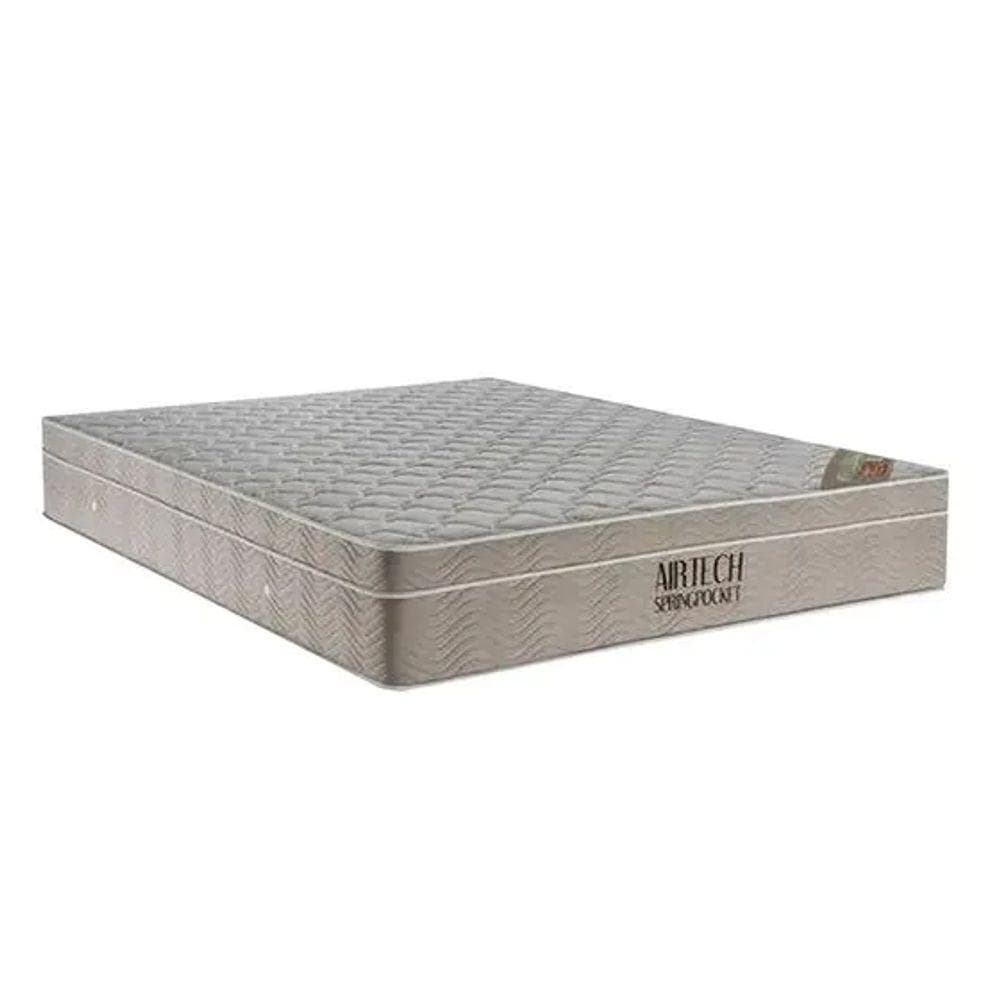 Colchão Casal Airtech Híbrido com Molas Ensacadas Pillow Top Europeu 138x188x25cm Ortobom