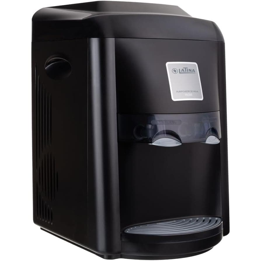 Purificador de Água Latina PA355 Compressor Água Gelada 127V Filtro Refrigerado Preto