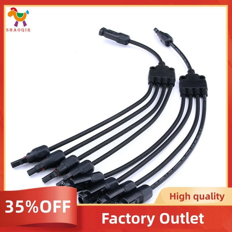 1 Conjunto De Conectores Solares Macho E Fêmea , Cabo De 4 A 1 Painel , Adaptador De Conector Fotovoltaico