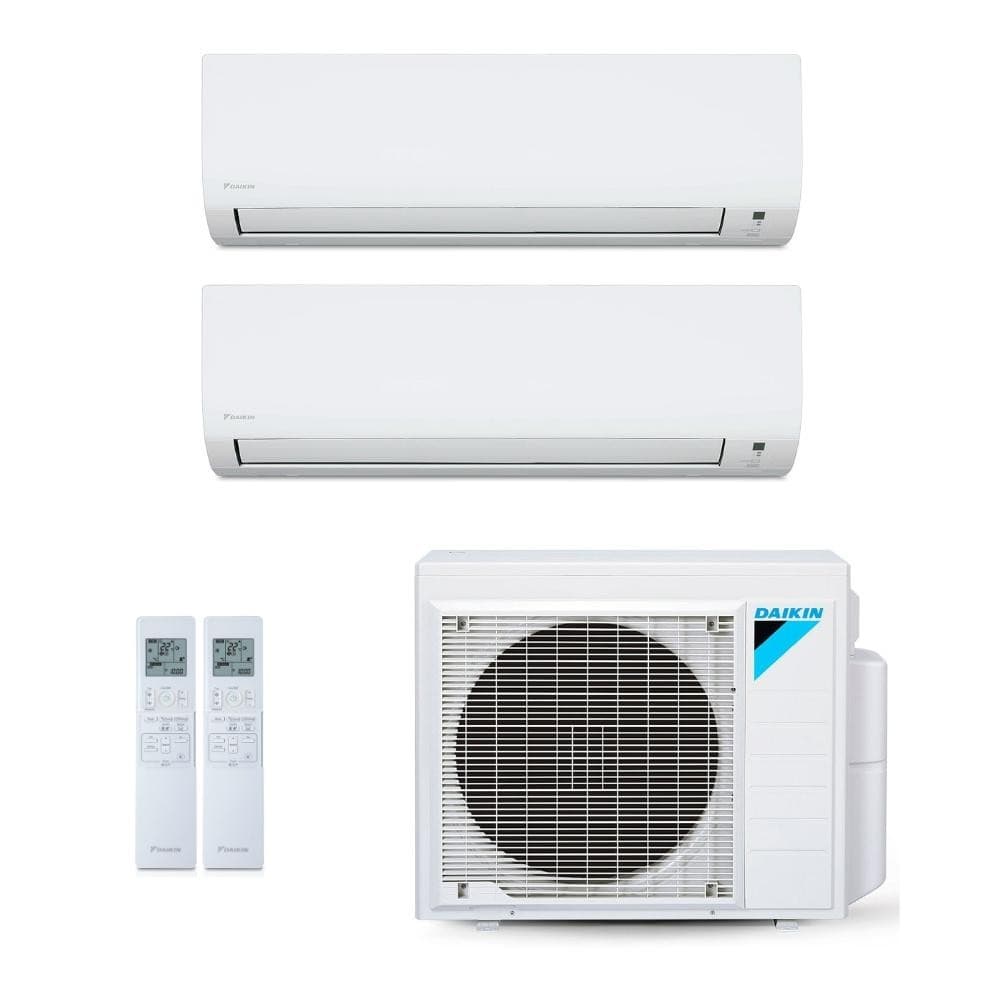 Ar-condicionado multi split inverter Daikin com três unidades evaporatórias e dois controles remotos