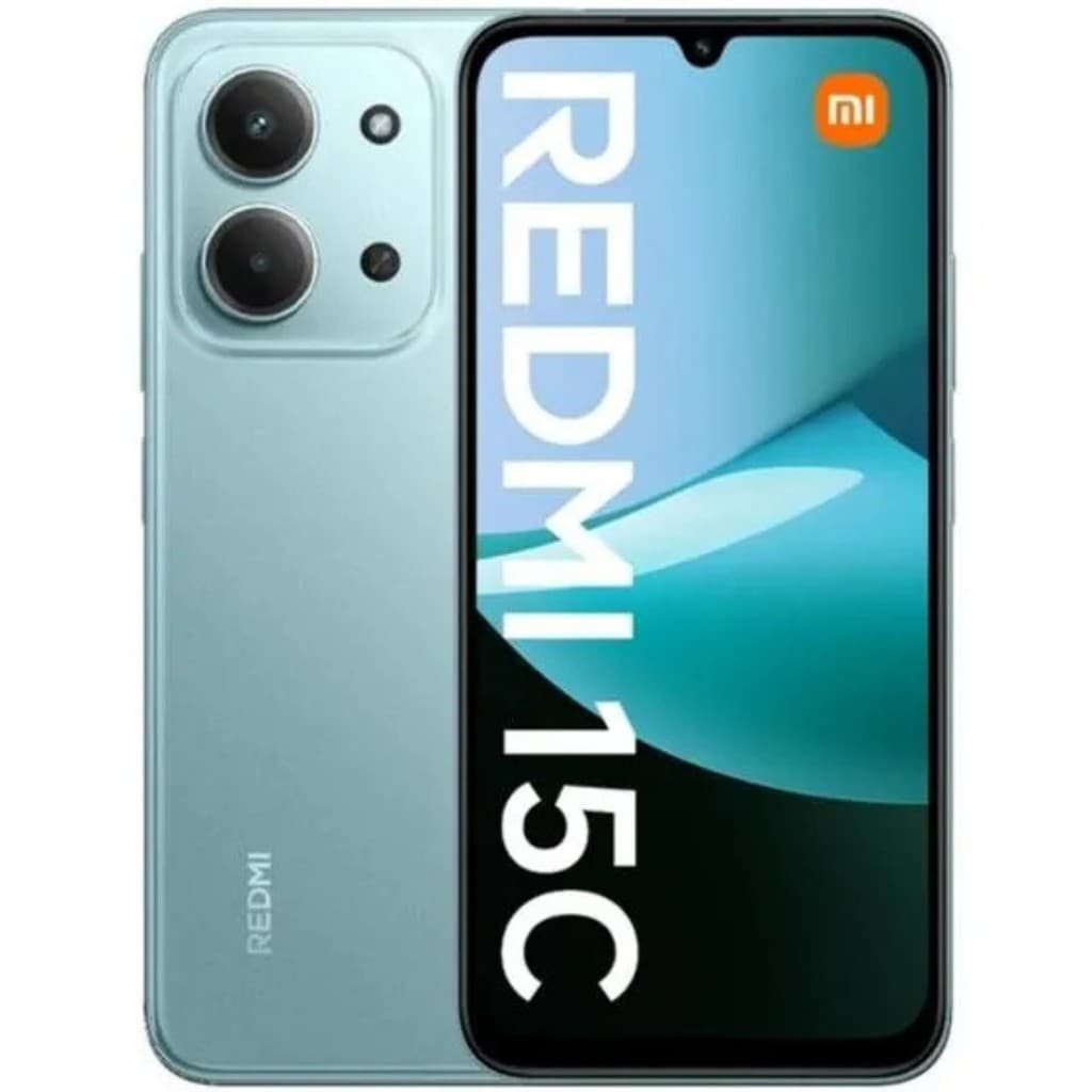 Smartphone Xiaomi Redmi 15C 256GB 4GB RAM Verde Global Dual SIM 4G em ciano