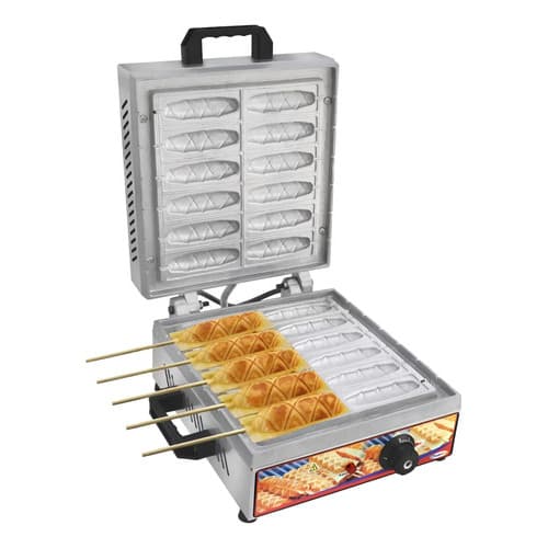 Maquina De Crepe Suiço Industrial 12 Crepes Elétrica Cinza