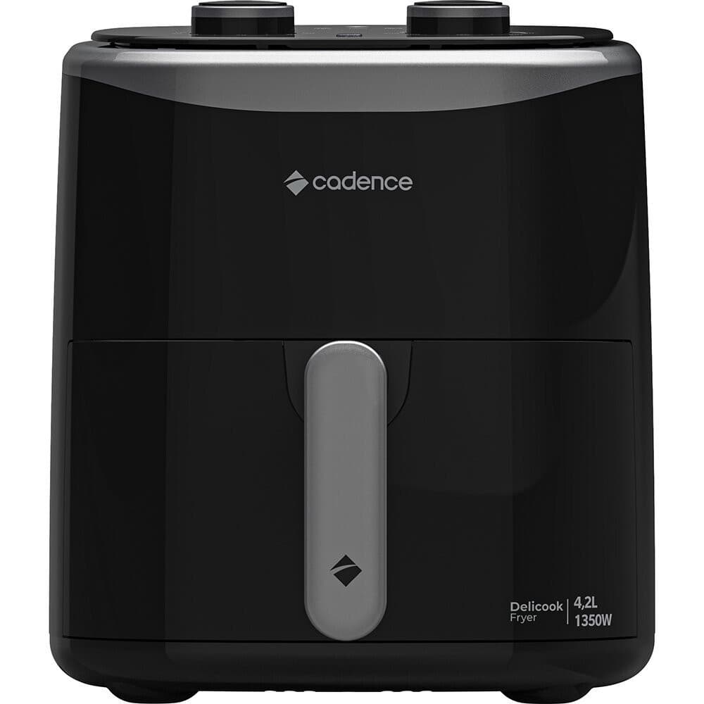 Fritadeira Air Fryer 4,2 Litros Cadence Delicook Fryer FRT420 preta e cinza