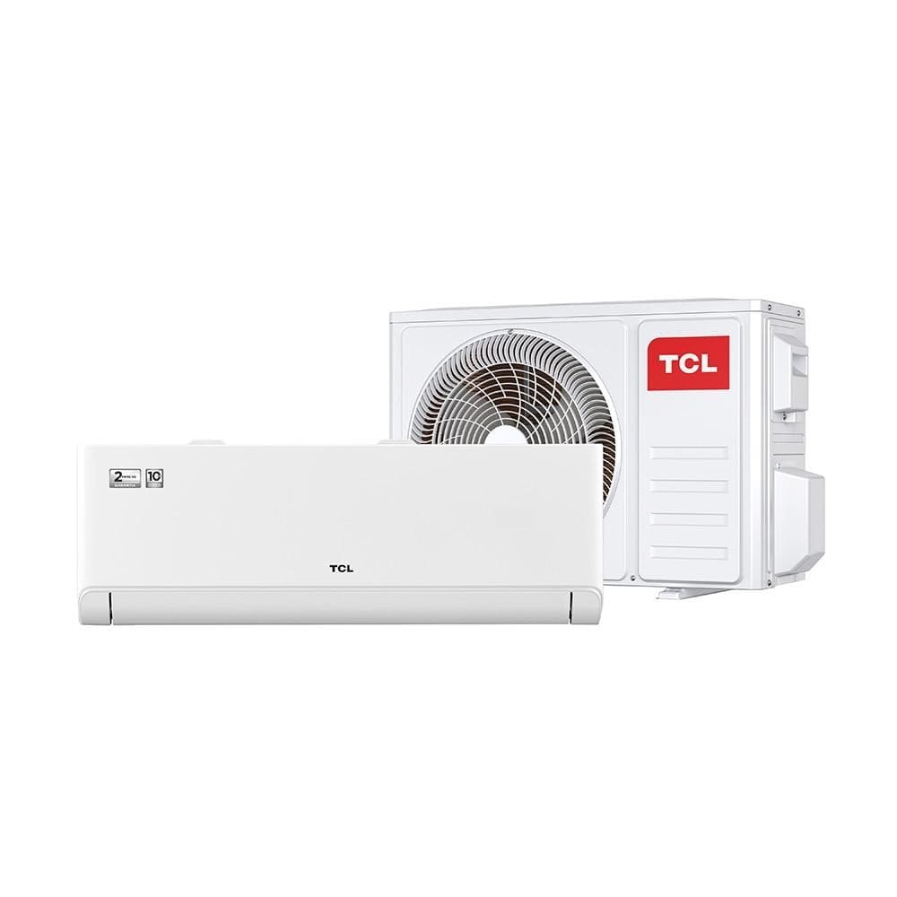 Ar Condicionado TCL Inverter 18000 BTUs Silencioso Econômico 220V, branco, com rótulo vermelho TCL.