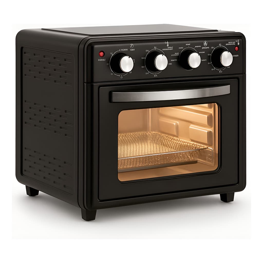 Forno Elétrico e Air Fryer 30L Inox com Porta de Vidro e Grelha Removível