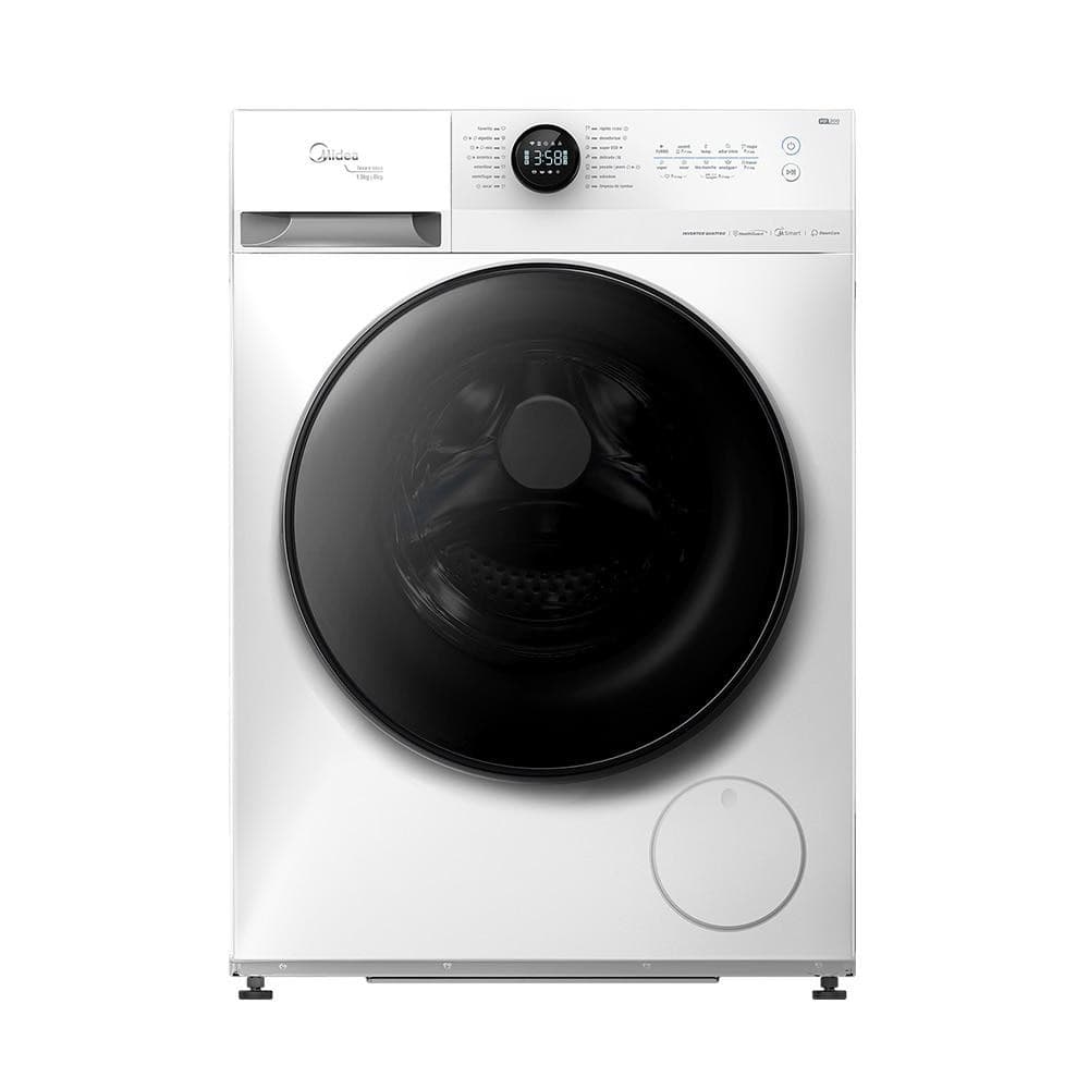 Lava e Seca Midea 13kg Inverter 220V branca, economia de espaço, autolimpeza e Wi-Fi