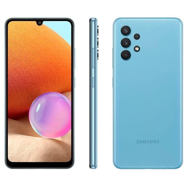 Smartphone Samsung Galaxy A32 128GB, 4GB RAM, tela 6.4 polegadas, azul claro