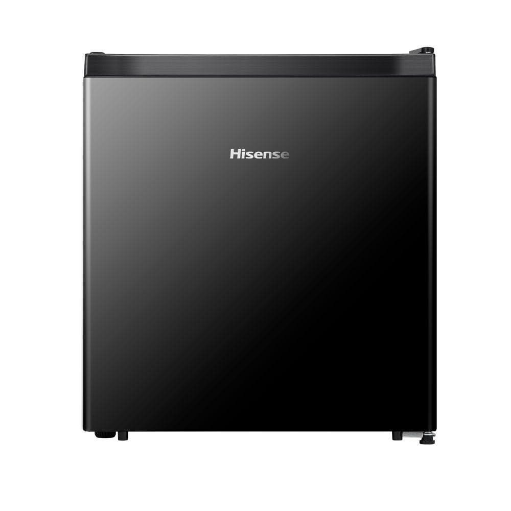 Frigobar Hisense Preto com porta reversível, fundo branco