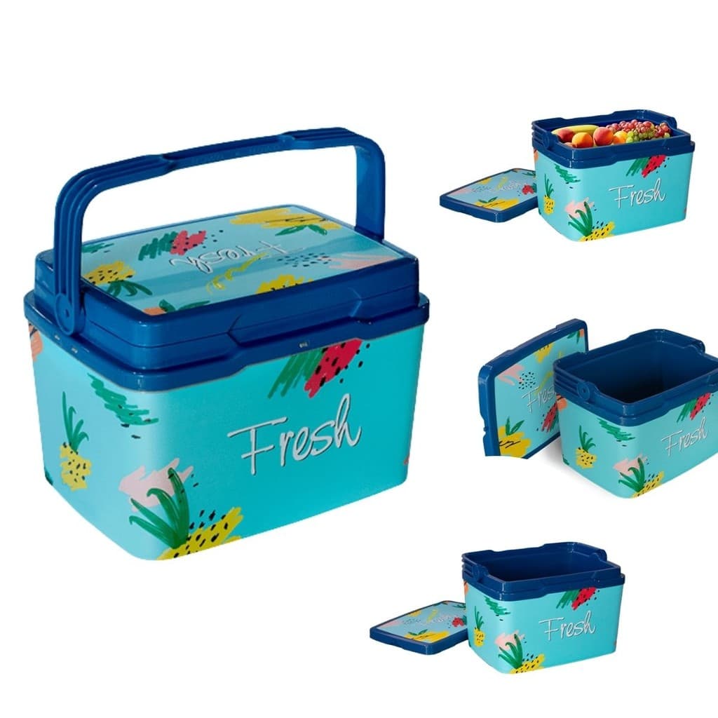 Caixa Térmica Cooler 7 Litros Label 10 Latas Pequeno Portátil Com Alça
