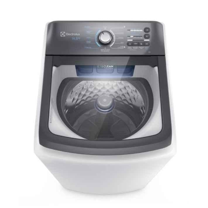 Lavadora de Roupas Electrolux LEE15 14,5kg Efficient 127V vista frontal com tampa aberta