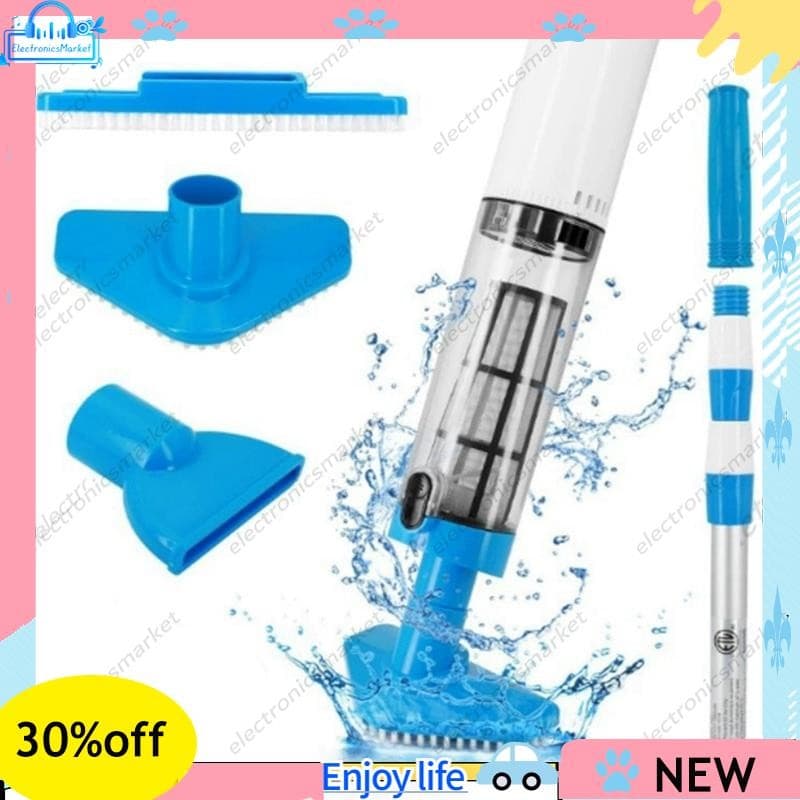 Aspirador de piscina 3 em 1 sem fio com acessórios e oferta de 30% de desconto