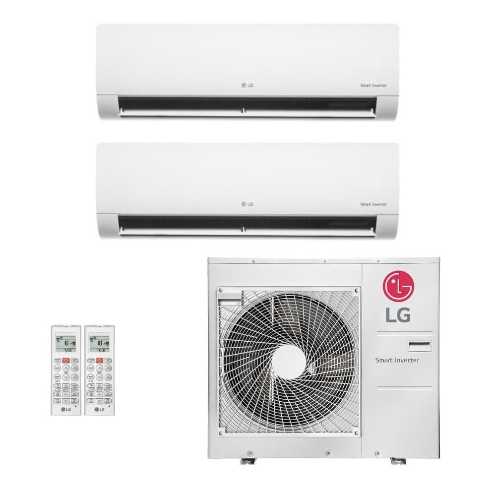Ar-condicionado LG Multi Split Inverter 36.000 BTUs, unidade externa e interna, controles remotos
