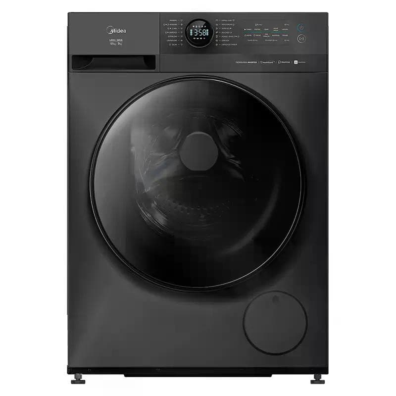 Máquina de lavar e secar roupas Midea Slim Titanium 11kg preta