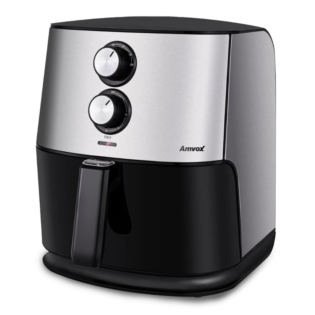 Fritadeira Elétrica Sem Óleo Amvox ARF 1565, 7L, 1500W, Inox