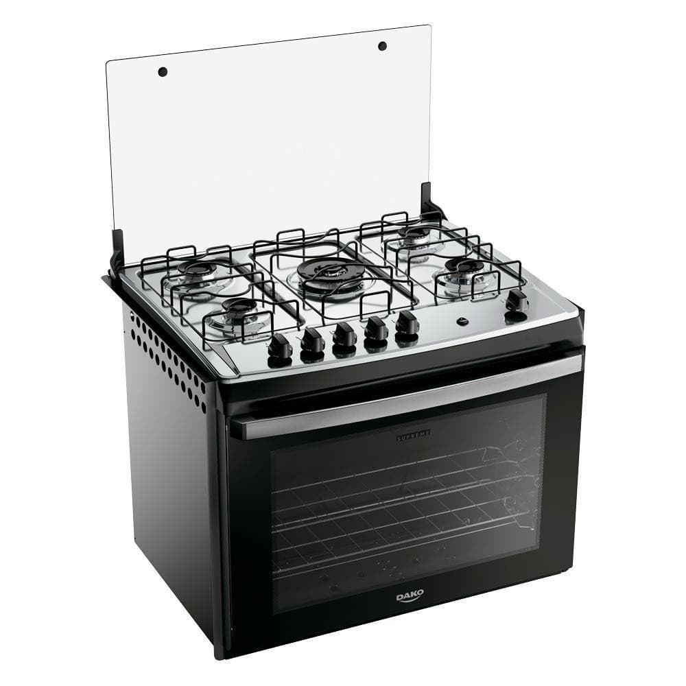 Fogão 5 bocas embutir Dako Supreme mesa de inox