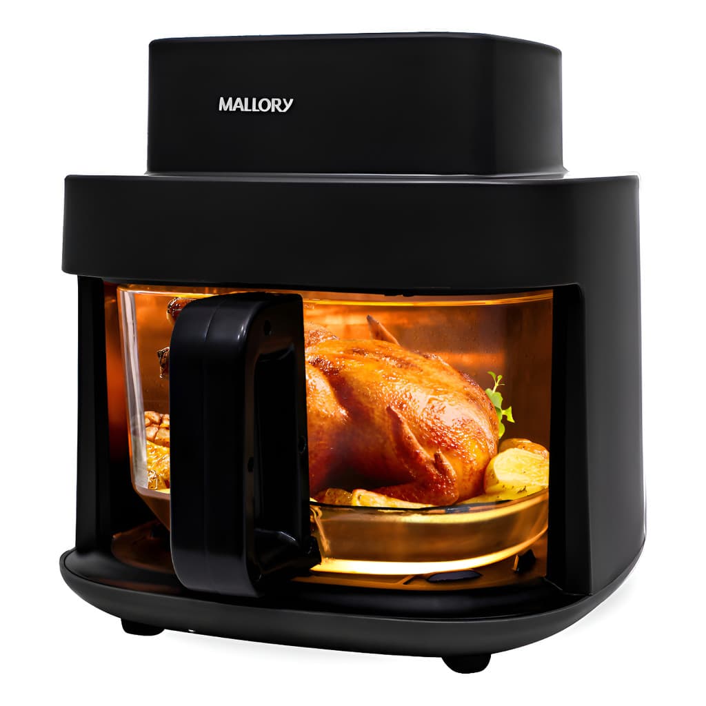 Fritadeira Elétrica Mallory SmartGlass 4,5L, Air Cook 360, Temperatura até 200C, Cuba de Vidro Temperado 127V