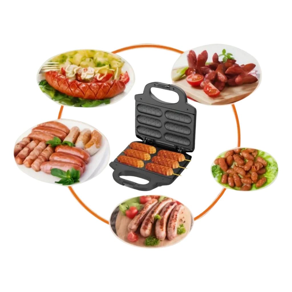 Maquina Crep Suiço Elétrica 750W Crepe Palito Hotdog Antiaderente -220Volts