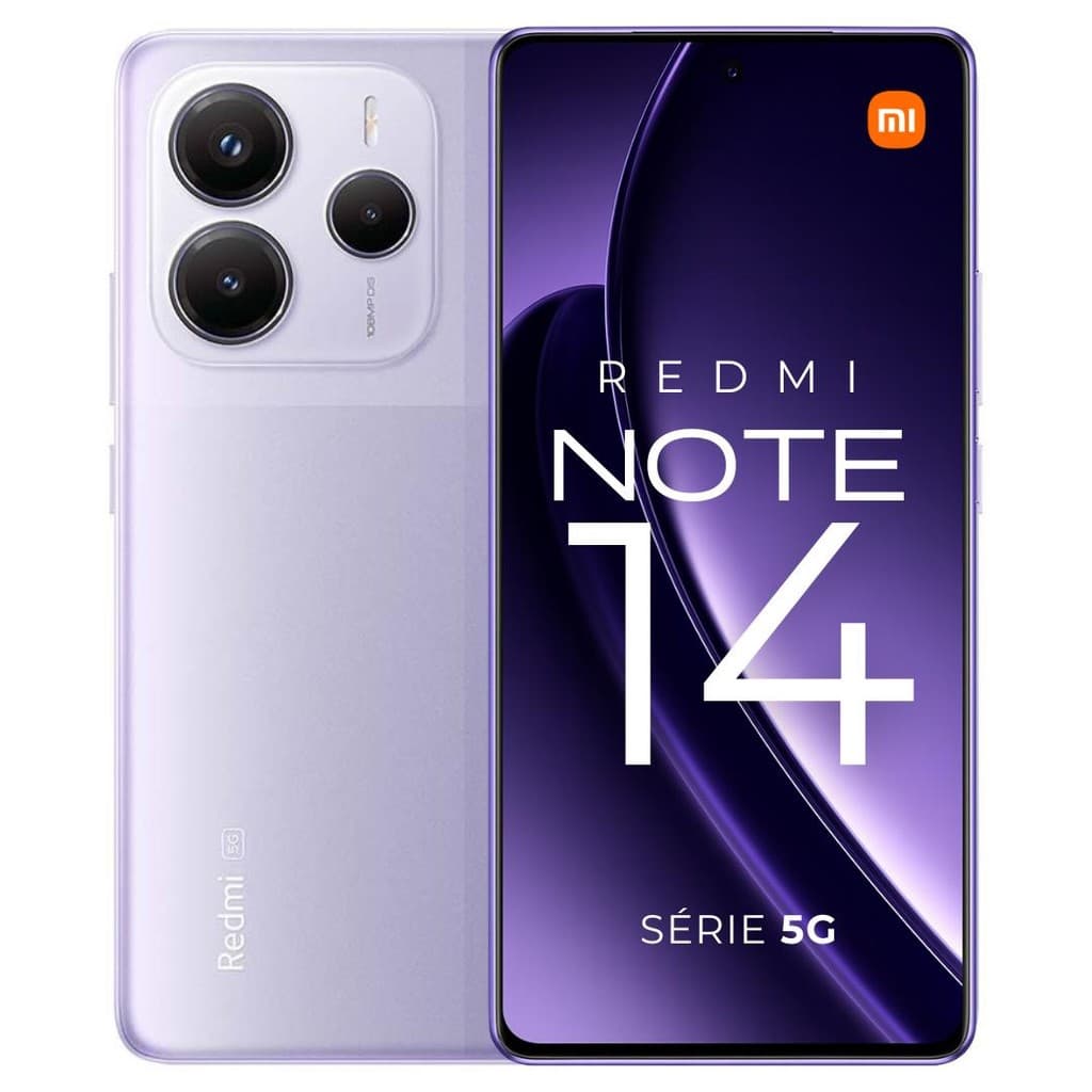 Smartphone Redmi Note 14 5G com câmera quadrupla e tela AMOLED FHD+ de 120Hz