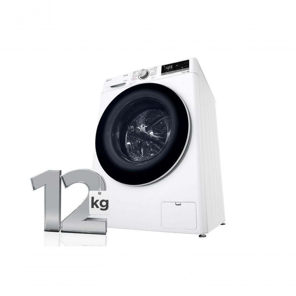 Lava e seca Smart LG VC4 branca 12kg com inteligência artificial AIDD modelo CV5012WC4A 220V