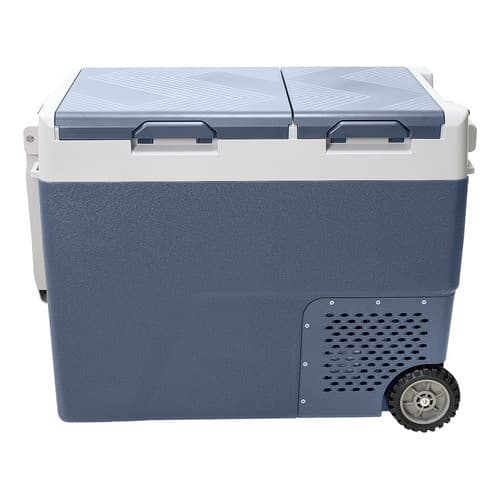 Geladeira Portátil 60l B60 12/24v Bv C/ Rodas 2 Portas Cinza