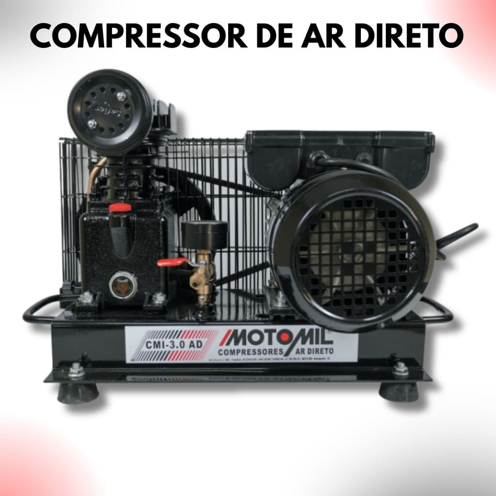Compressor de Ar Motomil CMI-3,0AD 1HP Monofásico 2 Polos Bivolt
