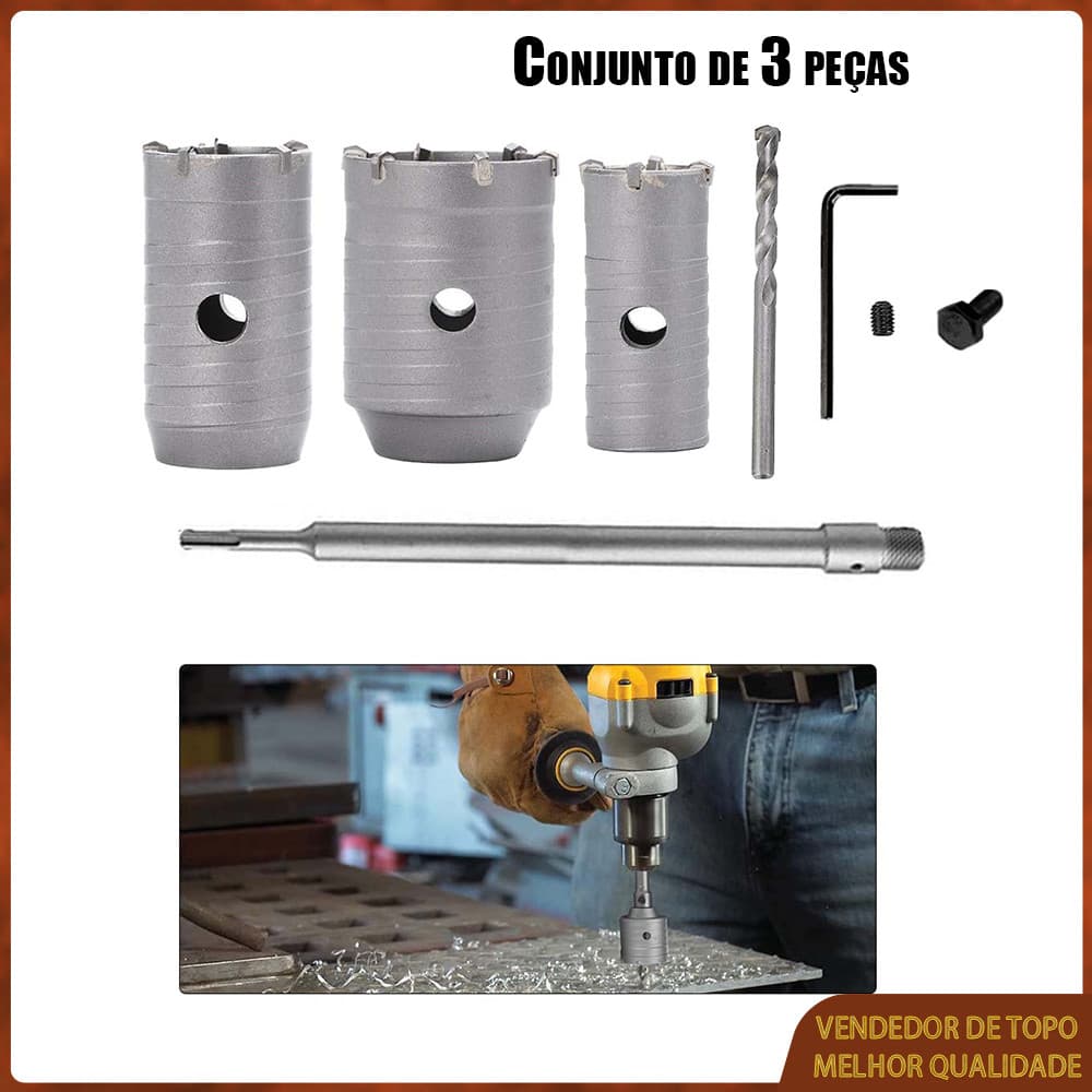 Serra copo para concreto 30/50/65 mm para concreto, cimento e paredes de tijolos