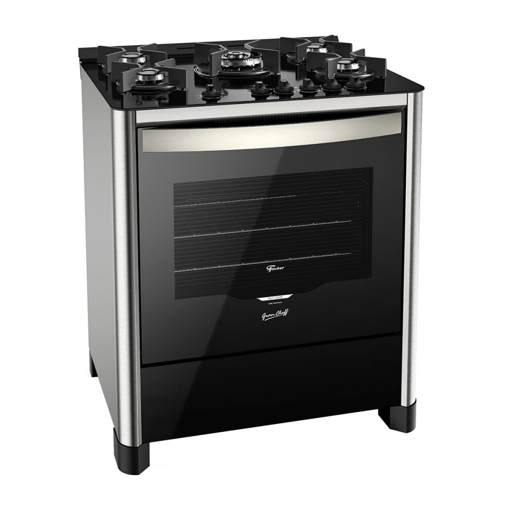 Fogão de Piso 5 Bocas Gran Cheff Tripla Chama com Grill - Fischer
