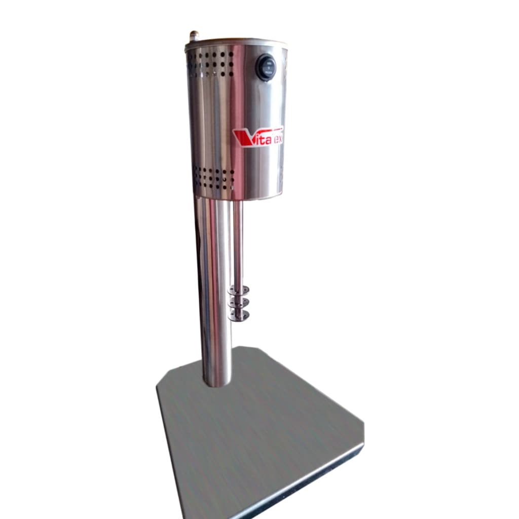 Batedor de Milk Shake Elétrico Profissional 500W com Copo Vitalex, Base Metálica, Aço Inox, Branco