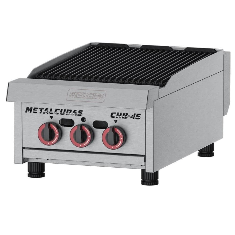 Chapa a Gás Metalcubas CHB45 40x50cm 2 Queimadores Aço Inox