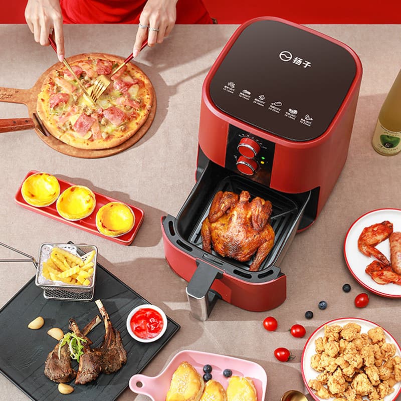 Yangzi fritadeira de ar 5L grande capacidade doméstica sem óleo multifuncional máquina de batatas fritas forno elétrico