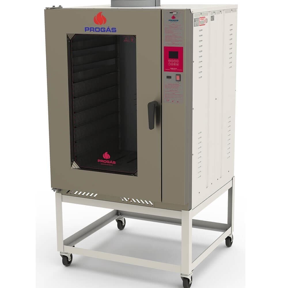 Forno Industrial Progás Turbo a Gás com Vapor para 10 Esteiras PRP-10000ST Style G2 Bivolt