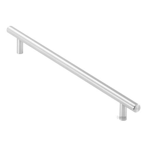 Puxador aço inoxidável 256mm redondo escovado frontal