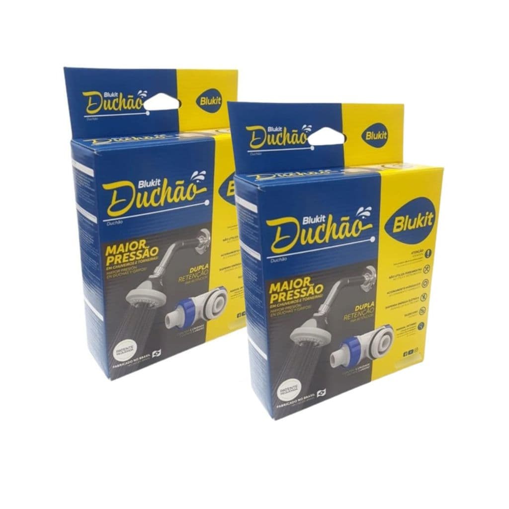 Kit 2 Válvulas Duchão 3/4' e 1.1/2' para Caixa d'água Aumentar pressão chuveiro e torneiras BLUKIT