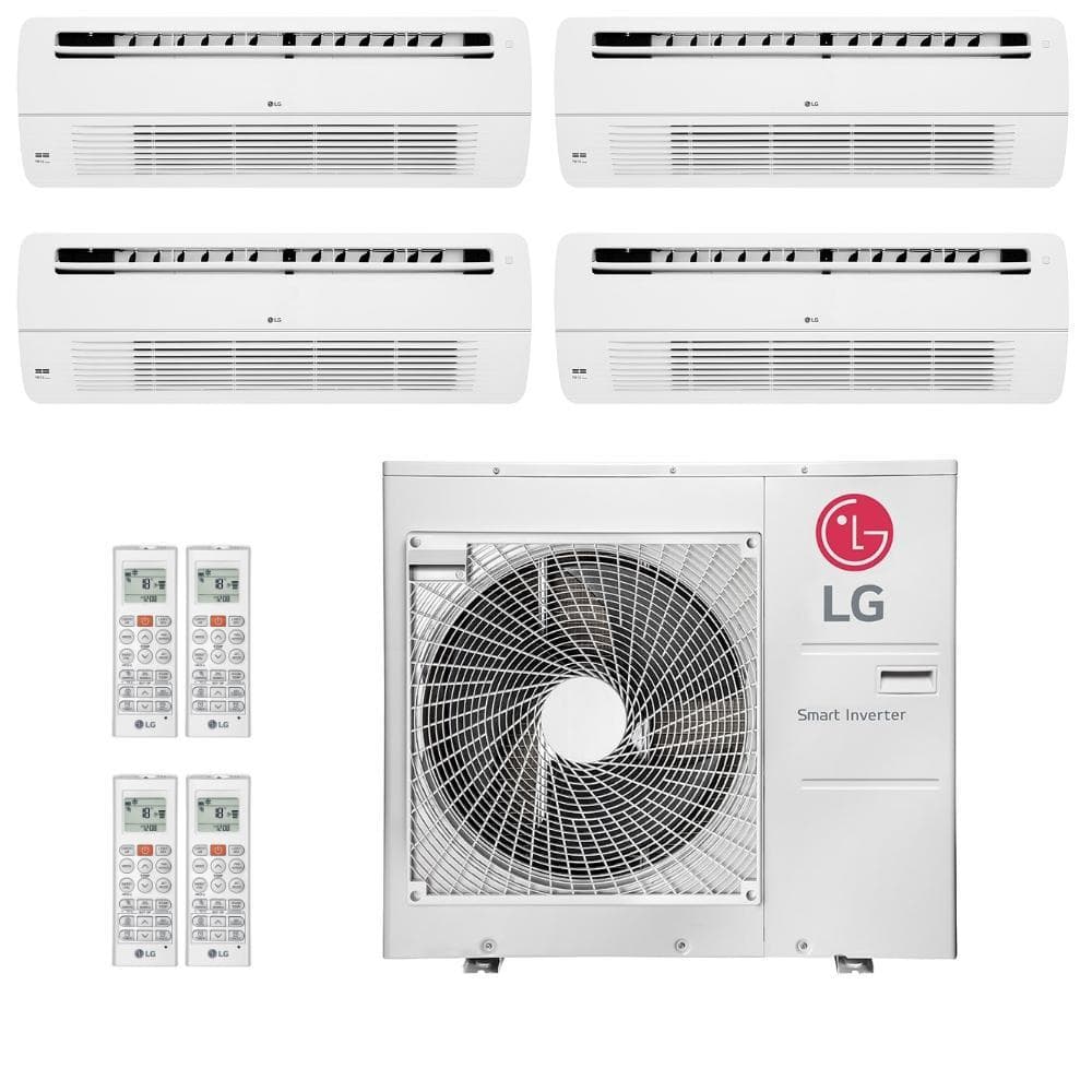 Ar-condicionado multi split inverter LG 30.000 com quatro evaporadores de cassete e controles remotos