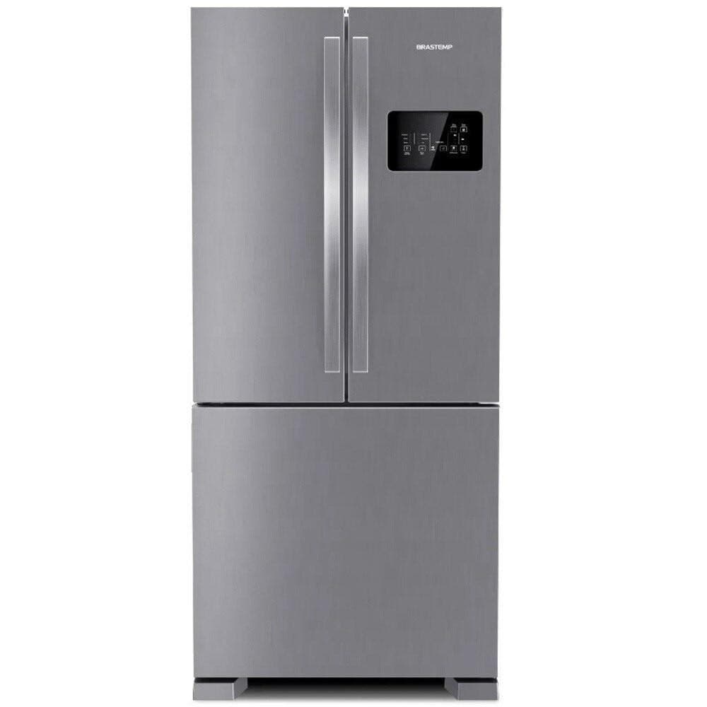 Geladeira Brastemp Frost Free French Door Evox 554 Litros BRO85AK, Cor Inox - 110 Volts
