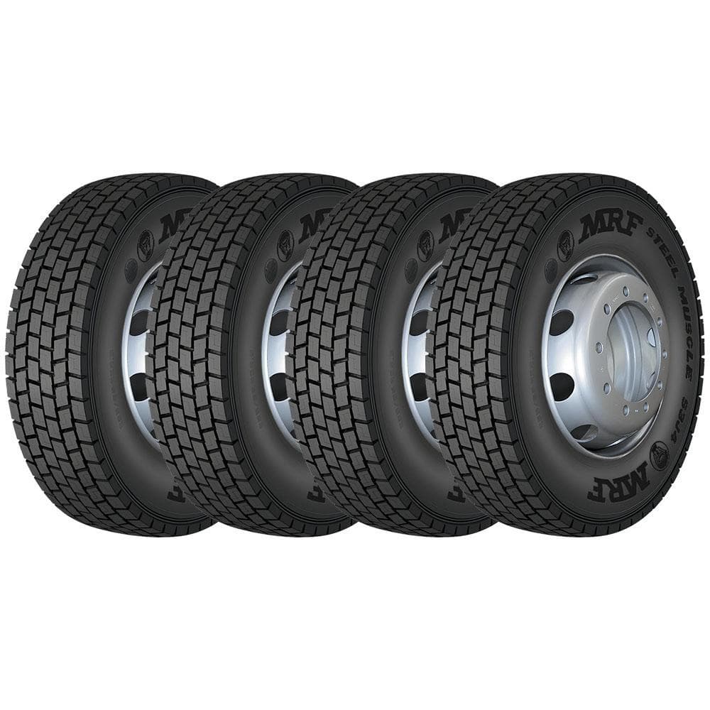 Pneu MRF Steel Muscle S3J4 295/80 R22.5 152/148K 16PR Borrachudo Kit4
