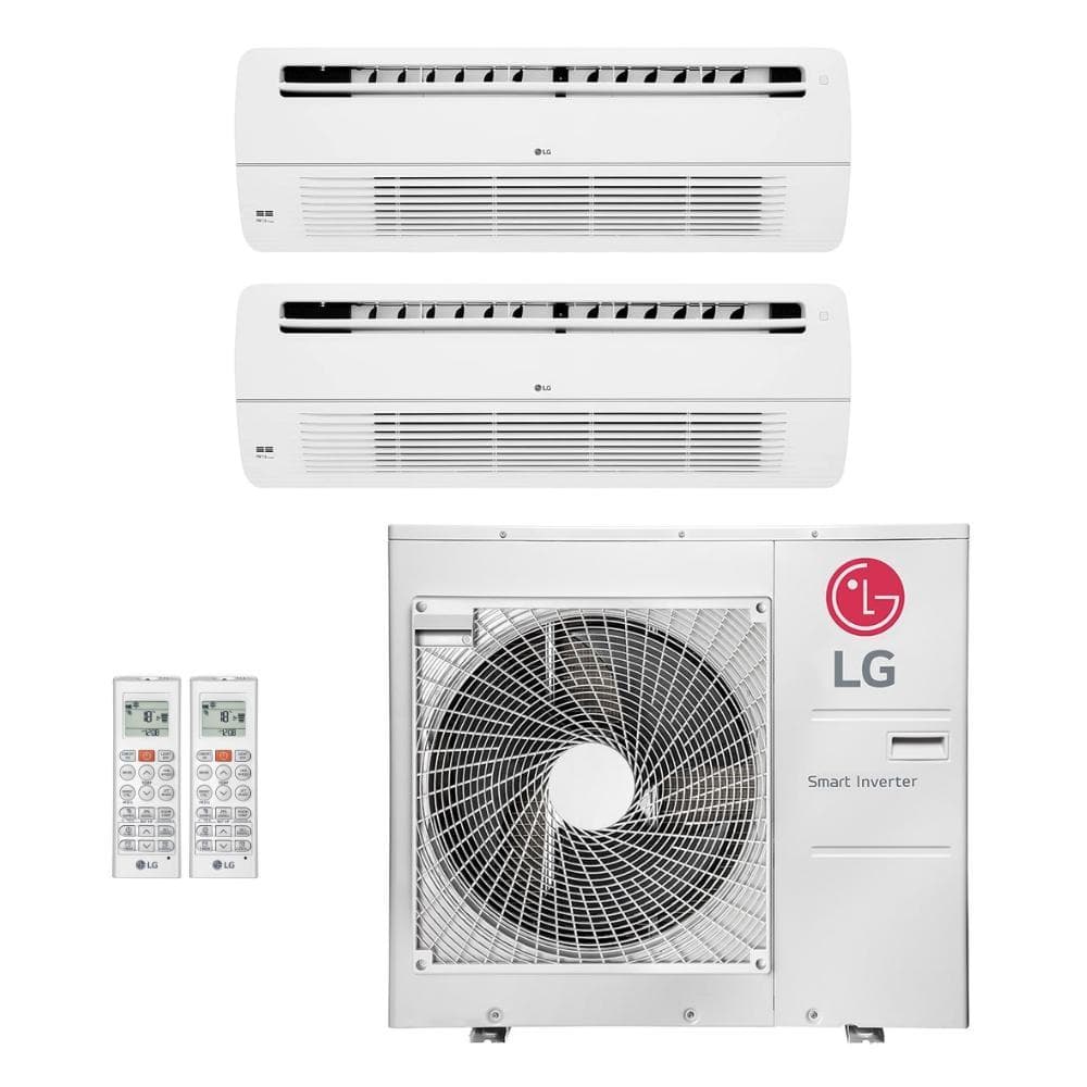 Ar-condicionado multi split inverter LG 36.000 com duas unidades evaporativas e controle remoto