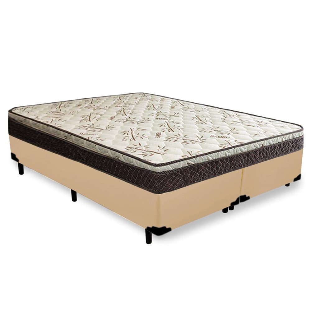 Colchão Queen Elegance Ortopédico com Espuma D33 Extra Firme em Base Sintética Bipartida