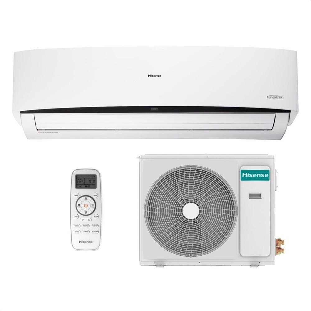 Ar condicionado Hisense Inverter 30000 Btus com controle remoto e unidade externa branca